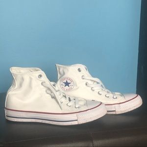 White high top converse all stars